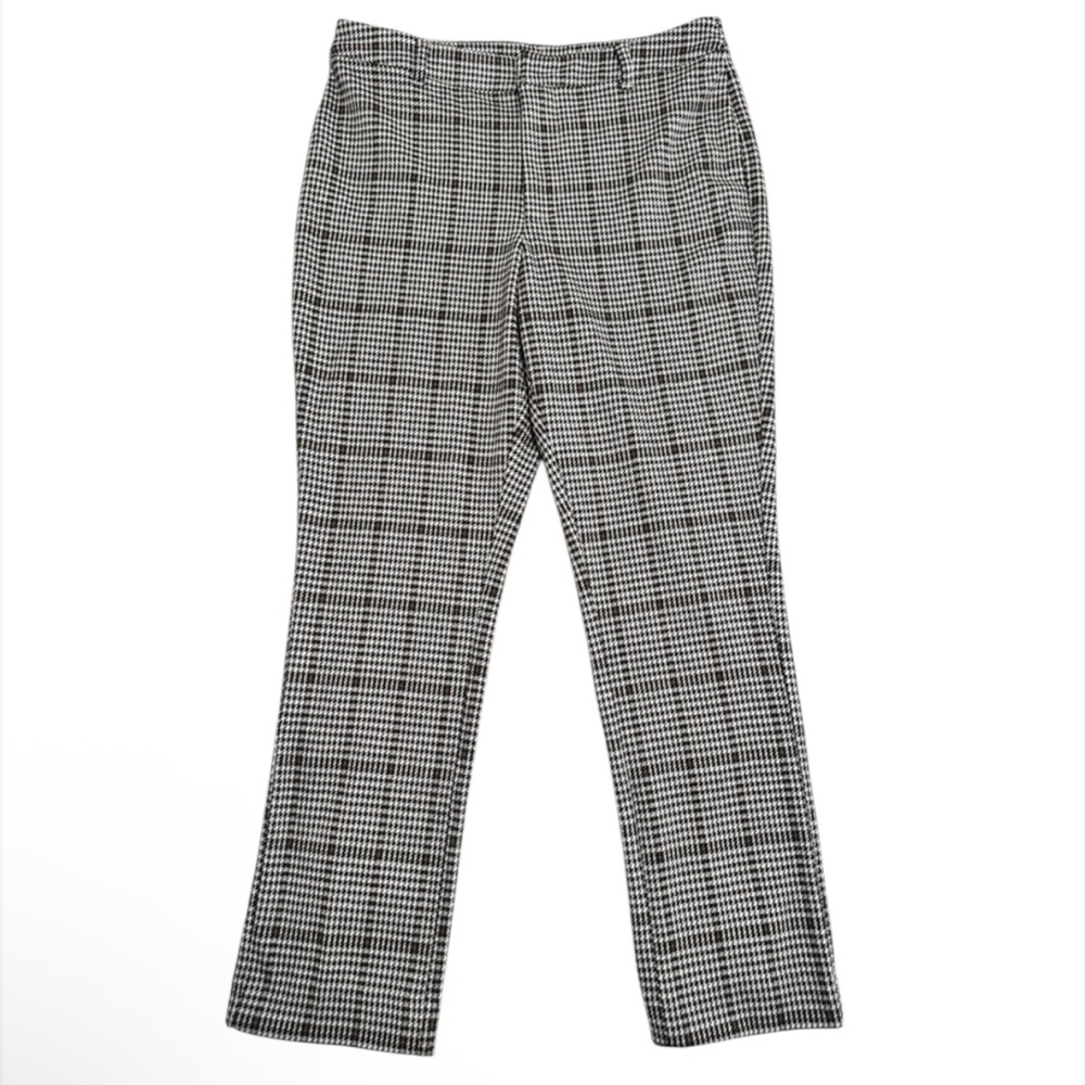 Free People Black & White Houndstooth Plaid Pants – Women's Size 12
